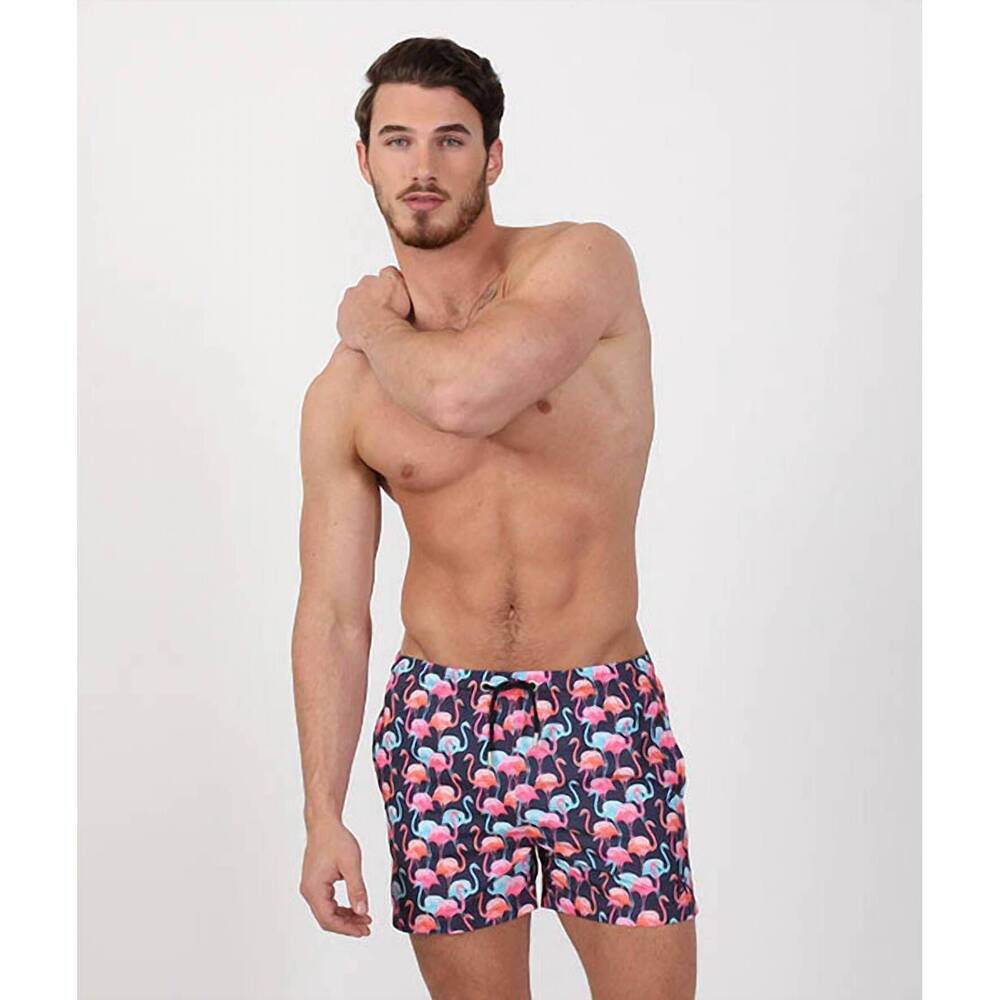 NEW EIGHT X flamingo print swimwear in navy